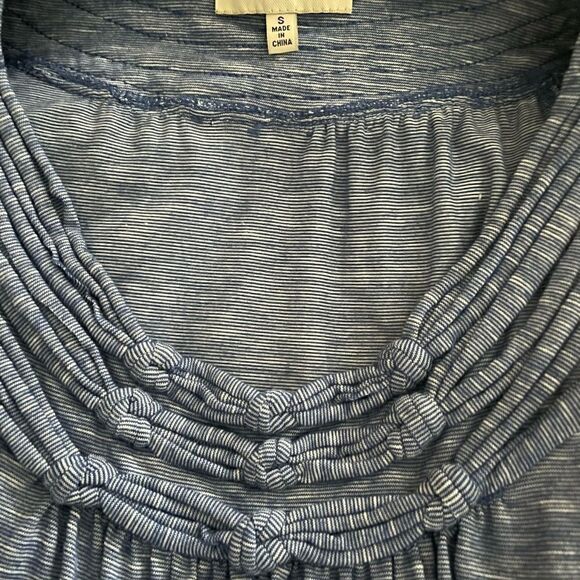 Max Studio Blue Sleeveless Flowy Dress With Rope Neck Size S - Picture 7 of 7